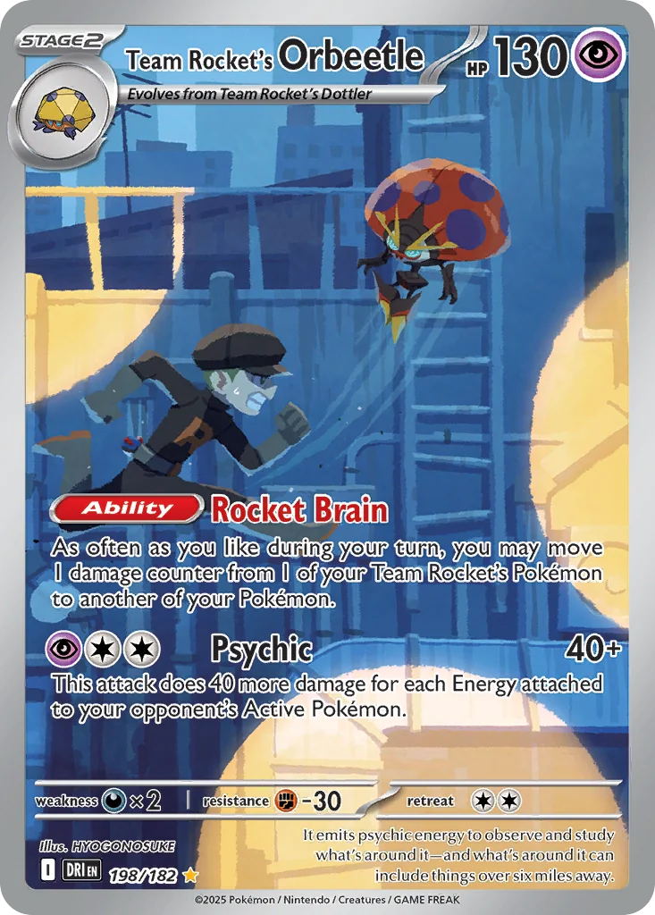 Team Rocket's Orbeetle IR — Destined Rivals 198/182