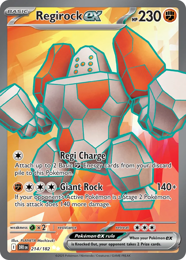 Regirock ex UR — Destined Rivals 214/182