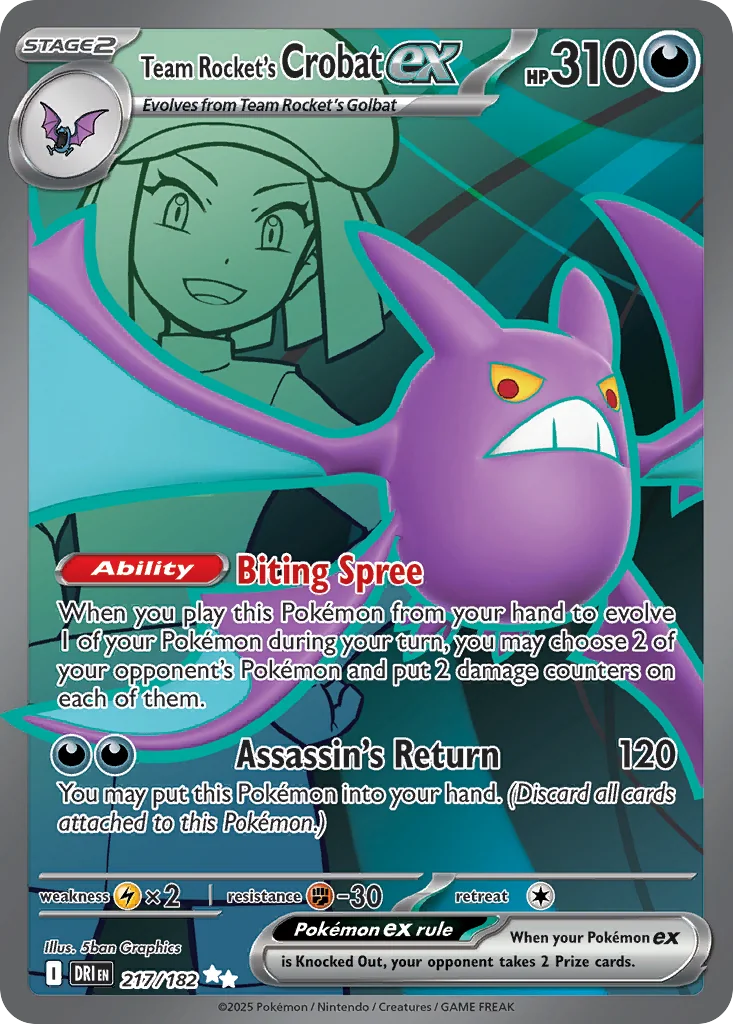 Team Rocket's Crobat ex UR — Destined Rivals 217/182
