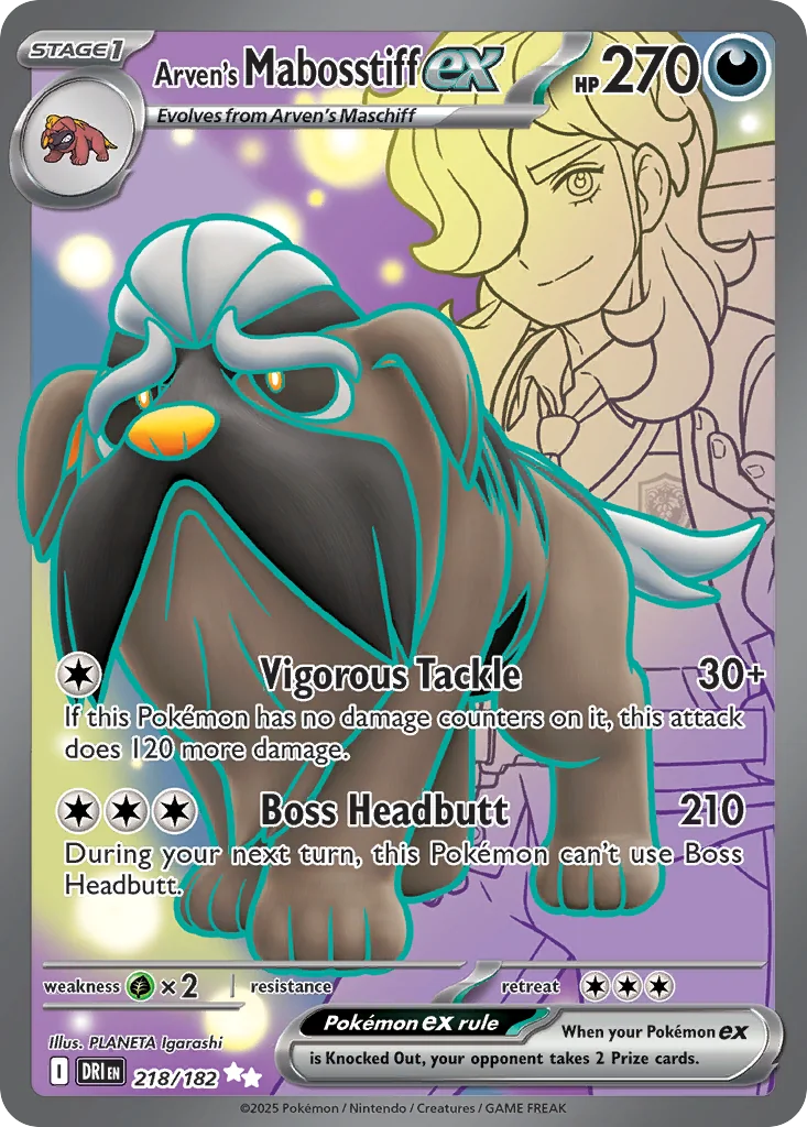 Arven's Mabosstiff ex UR — Destined Rivals 218/182