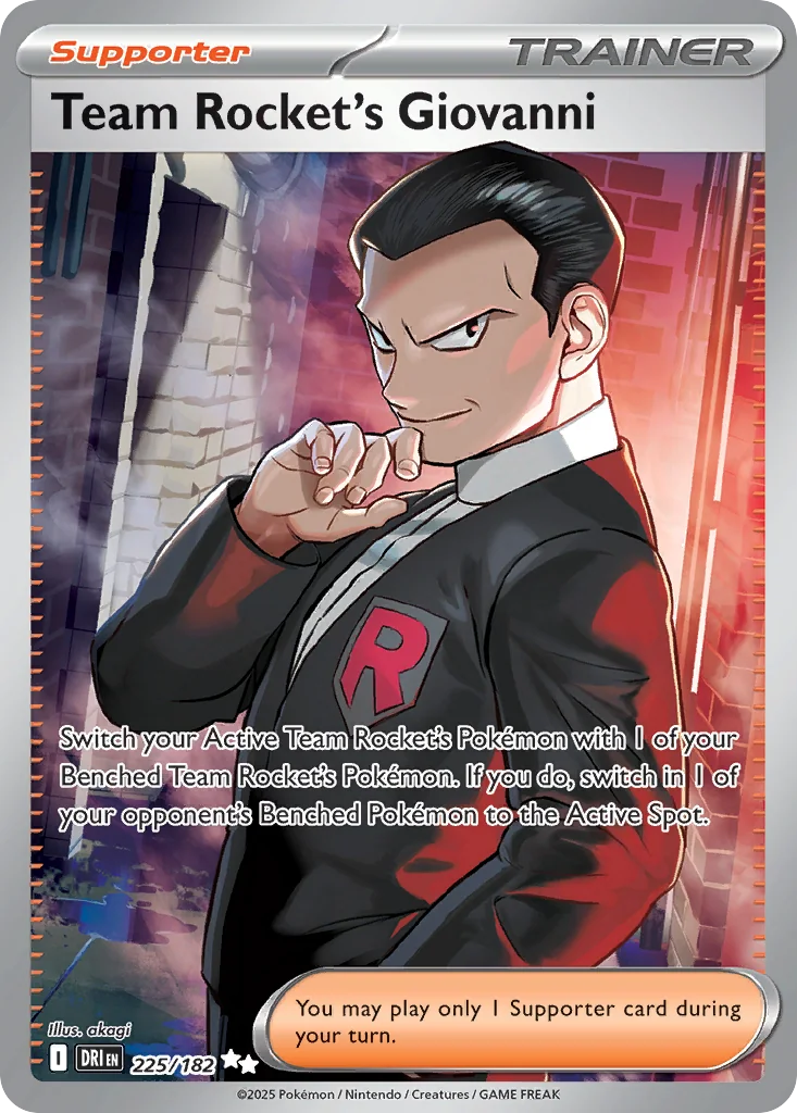 Team Rocket's Giovanni UR — Destined Rivals 225/182