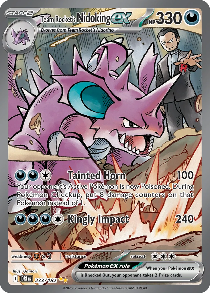 Team Rocket's Nidoking ex SIR — Destined Rivals 233/182