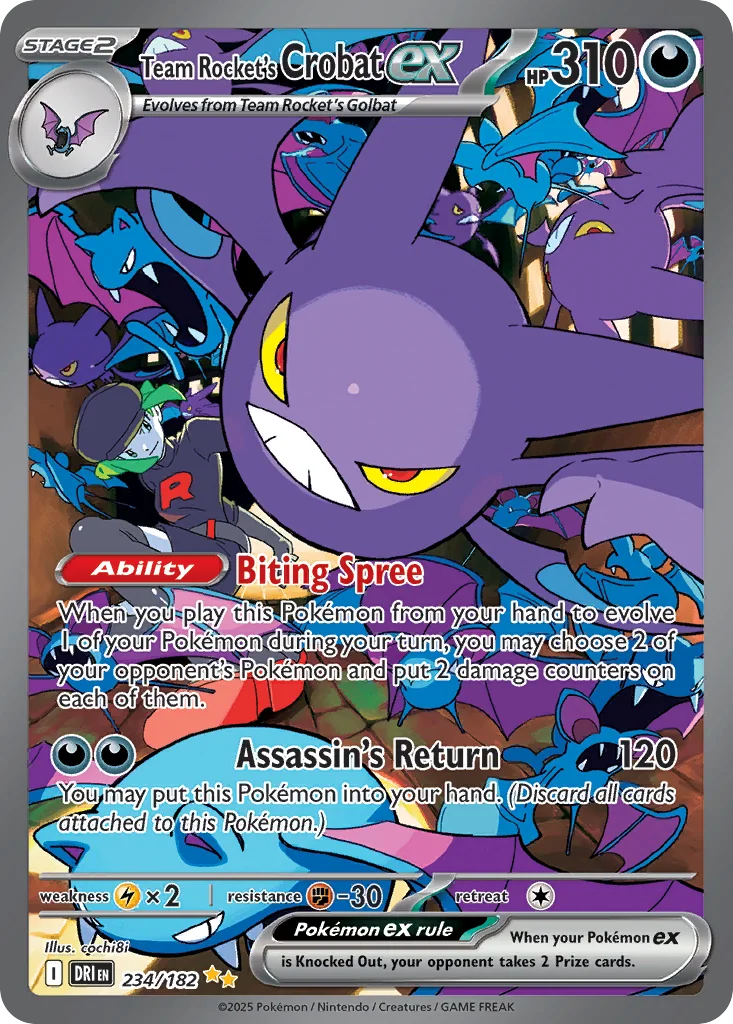 Team Rocket's Crobat ex SIR — Destined Rivals 234/182