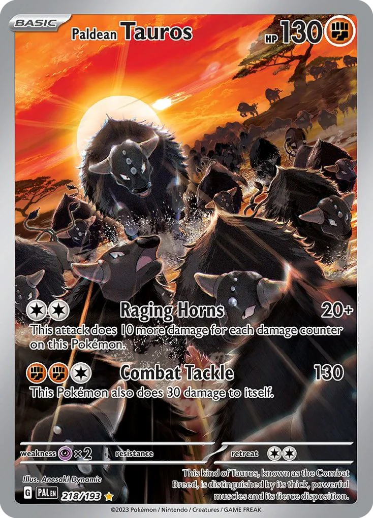 Paldean Tauros IR — Paldea Evolved 218/193