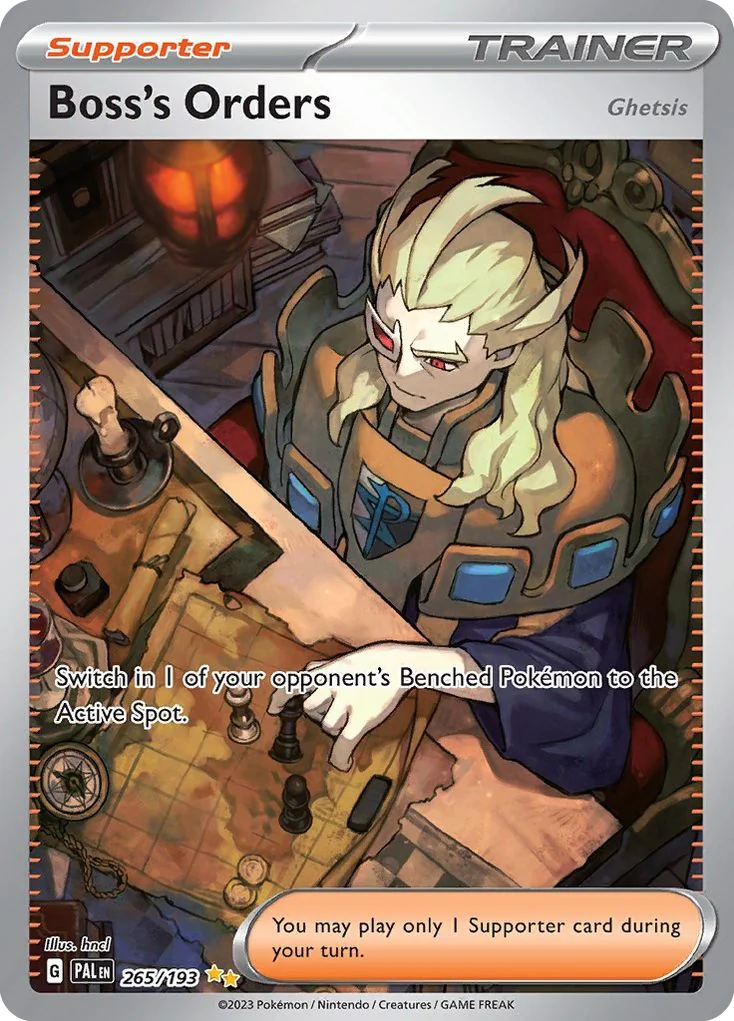 Boss's Orders (Ghetsis) SIR — Paldea Evolved 265/193