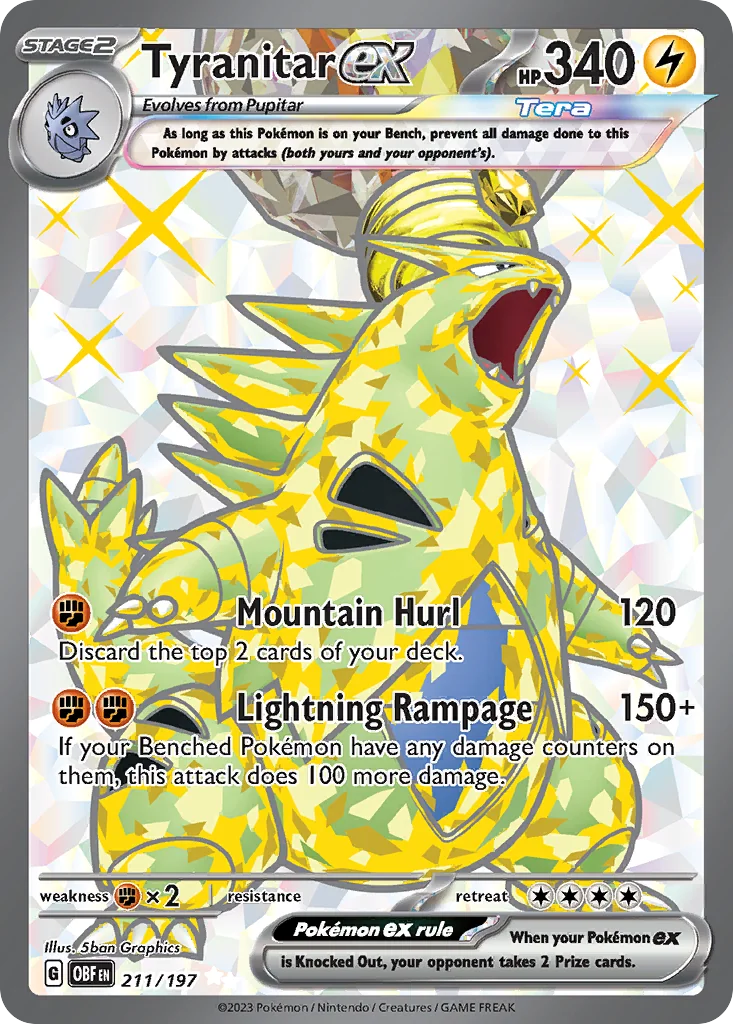 Tyranitar ex UR — Obsidian Flames 211/197