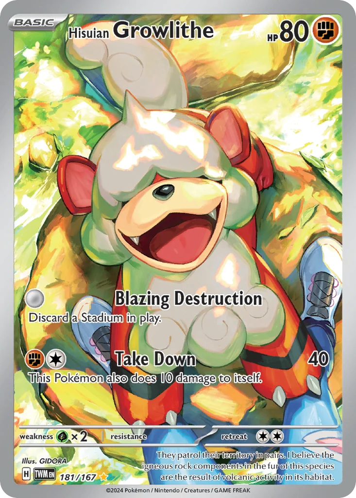 Hisuian Growlithe IR — Twilight Masquerade 181/167