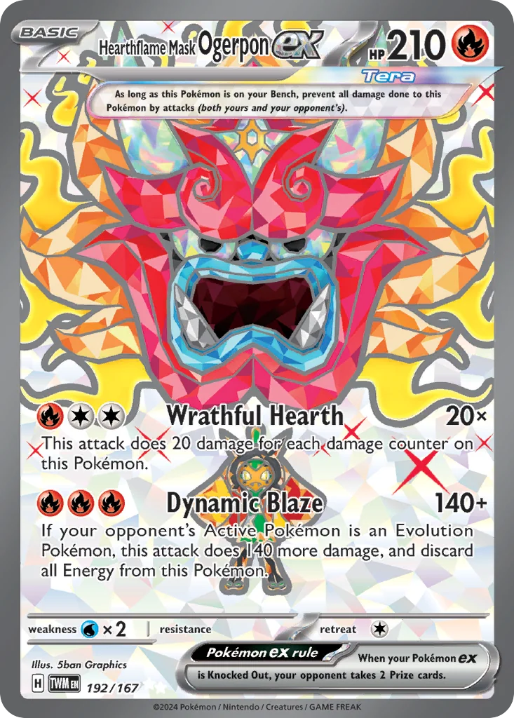 Hearthflame Mask Ogerpon ex UR — Twilight Masquerade 192/167