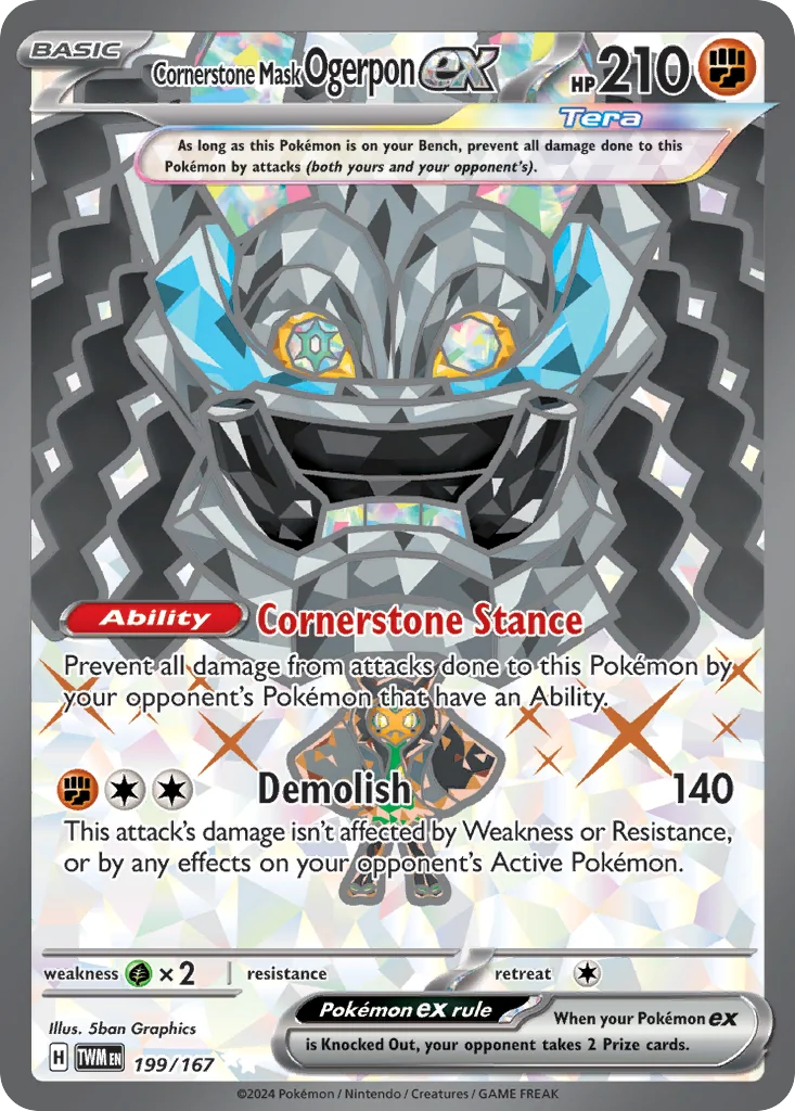 Cornerstone Mask Ogerpon ex UR — Twilight Masquerade 199/167