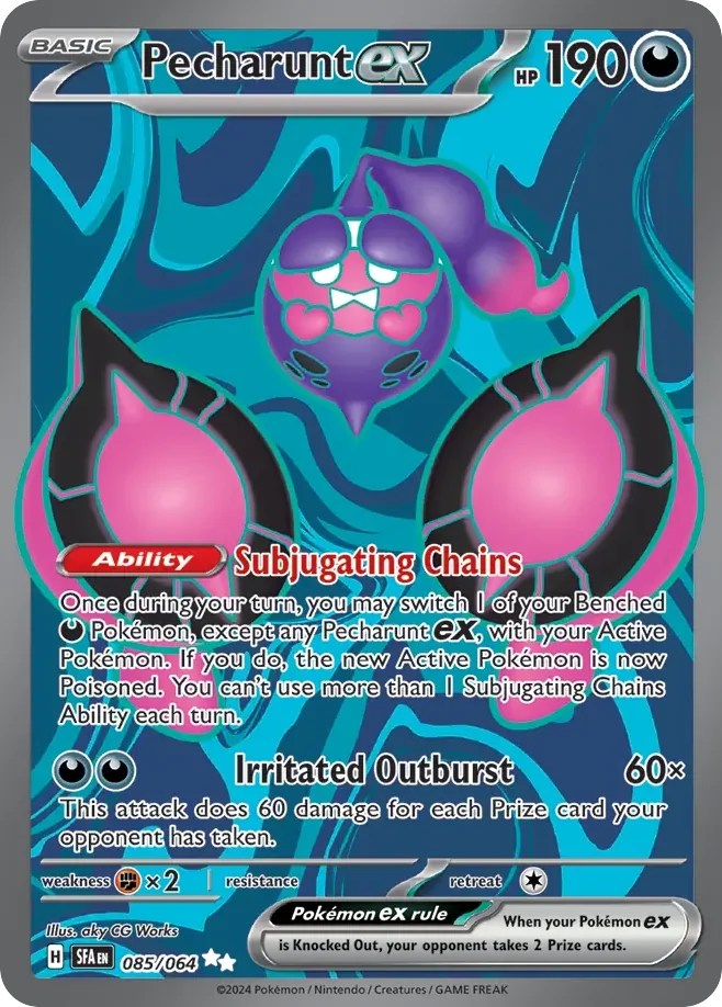 Pecharunt ex UR — Shrouded Fable 85/64