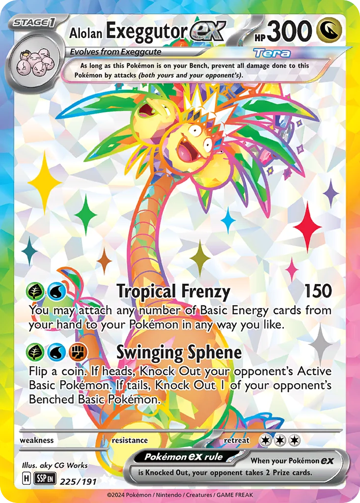 Alolan Exeggutor ex UR — Surging Sparks 225/191