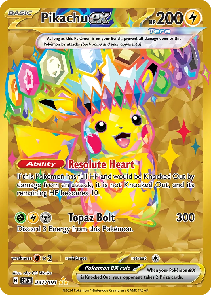 Pikachu ex HR — Surging Sparks 247/191