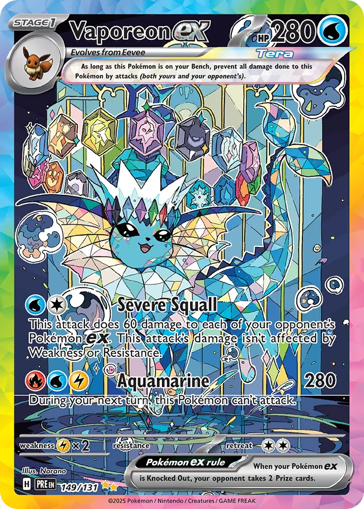 Vaporeon ex SIR — Prismatic Evolutions 149/131