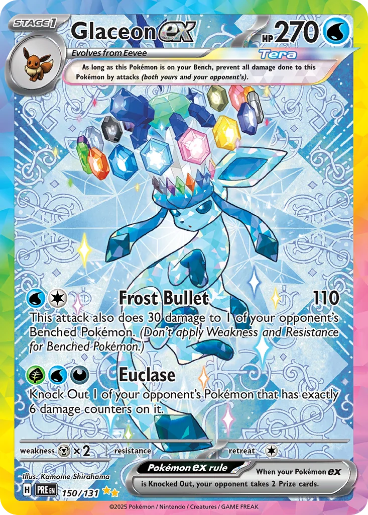 Glaceon ex SIR — Prismatic Evolutions 150/131