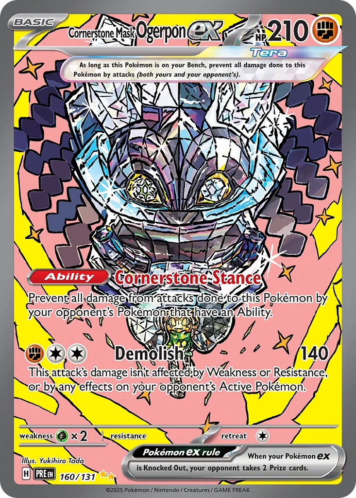 Cornerstone Mask Ogerpon ex SIR — Prismatic Evolutions 160/131